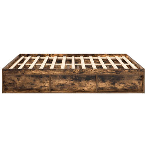 vidaXL Bed Frame Smoked Oak 180x200 cm