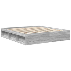 vidaXL Bed Frame Grey Sonoma 180x200 cm