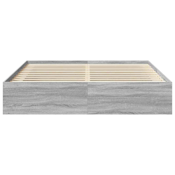 vidaXL Bed Frame Grey Sonoma 180x200 cm