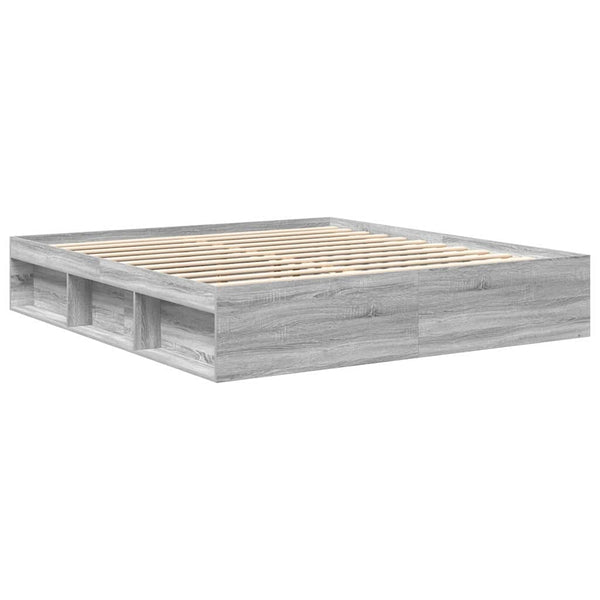 vidaXL Bed Frame Grey Sonoma 180x200 cm
