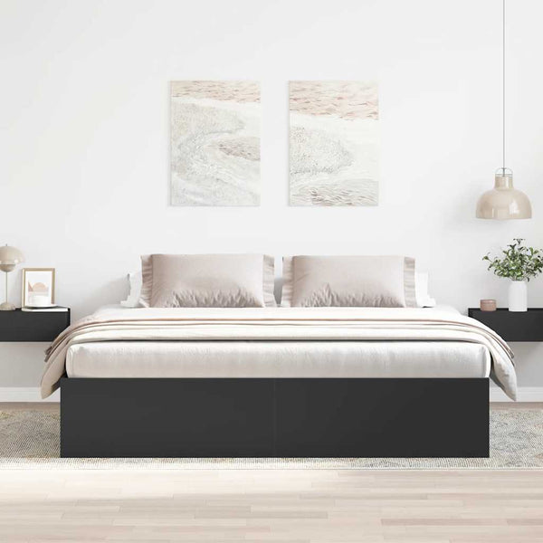 vidaXL Bed Frame Black 200x200 cm