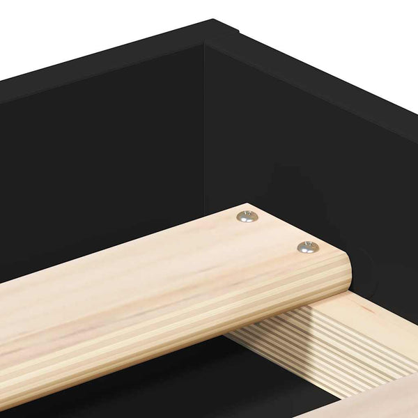 vidaXL Bed Frame Black 200x200 cm
