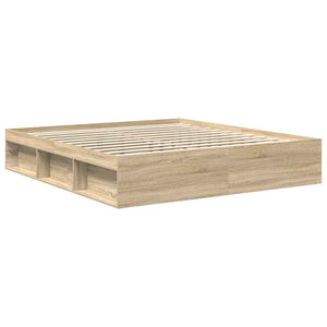 vidaXL Bed Frame Sonoma Oak 200x200 cm