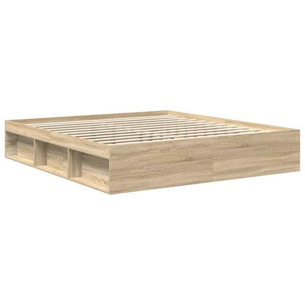 vidaXL Bed Frame Sonoma Oak 200x200 cm