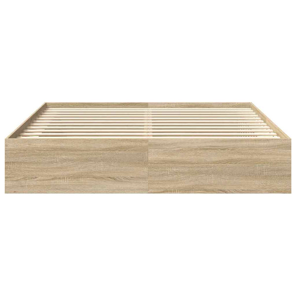 vidaXL Bed Frame Sonoma Oak 200x200 cm