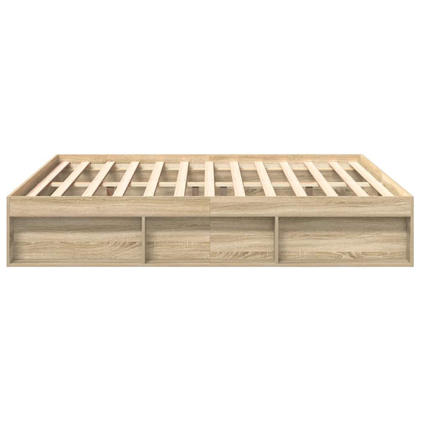 vidaXL Bed Frame Sonoma Oak 200x200 cm