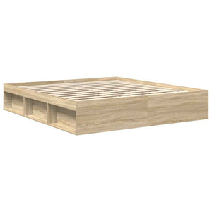 vidaXL Bed Frame Sonoma Oak 200x200 cm