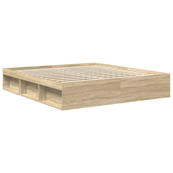 vidaXL Bed Frame Sonoma Oak 200x200 cm