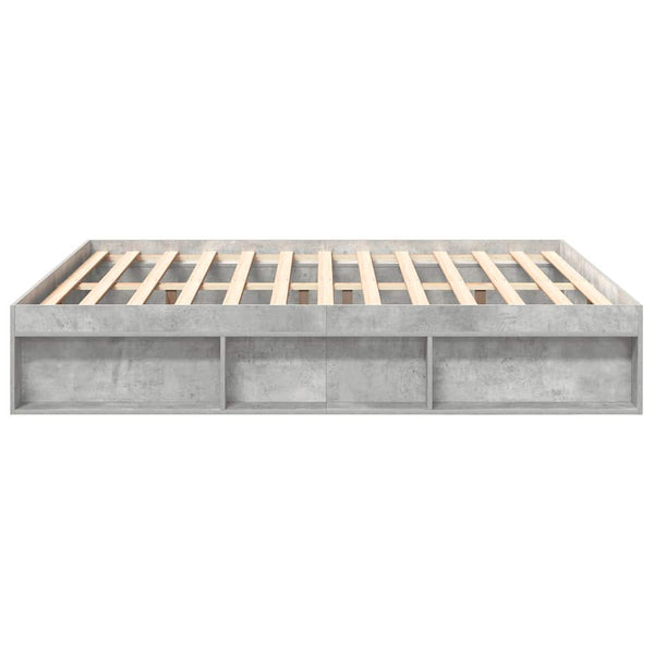 vidaXL Bed Frame Concrete Grey 200x200 cm