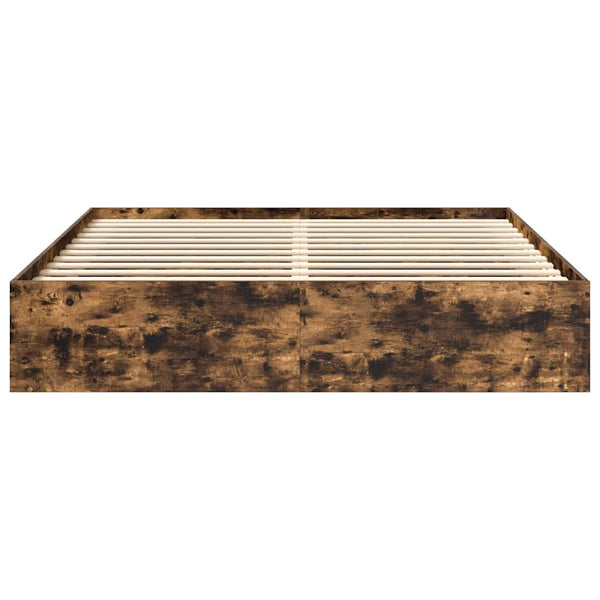 vidaXL Bed Frame Smoked Oak 200x200 cm