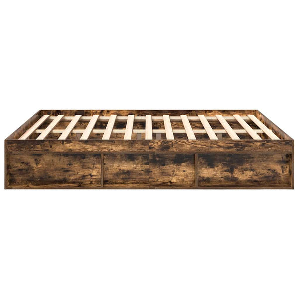 vidaXL Bed Frame Smoked Oak 200x200 cm