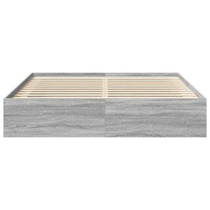vidaXL Bed Frame Grey Sonoma 200x200 cm