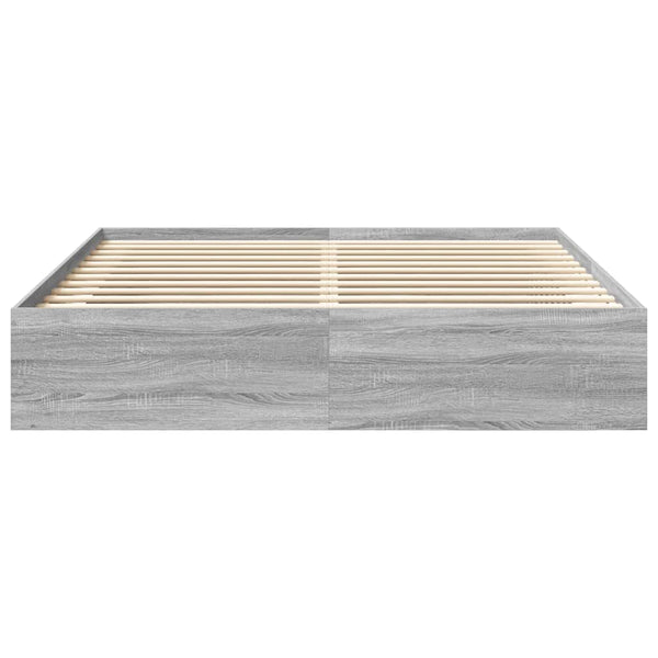 vidaXL Bed Frame Grey Sonoma 200x200 cm