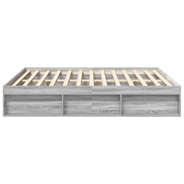 vidaXL Bed Frame Grey Sonoma 200x200 cm