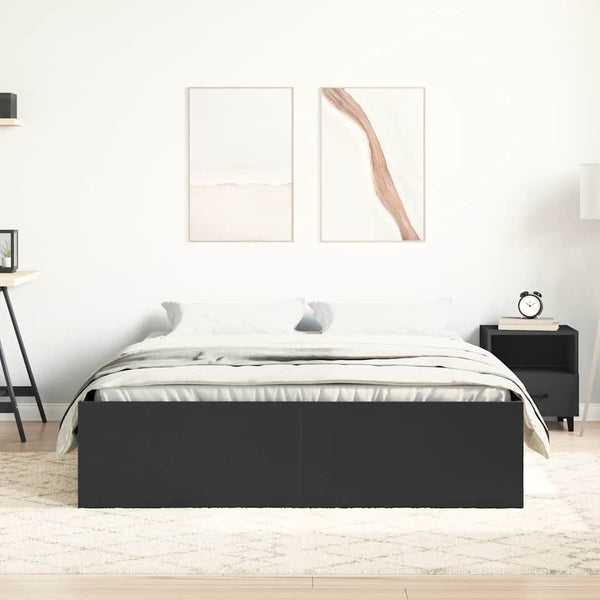 vidaXL Bed Frame Black 120x190 cm