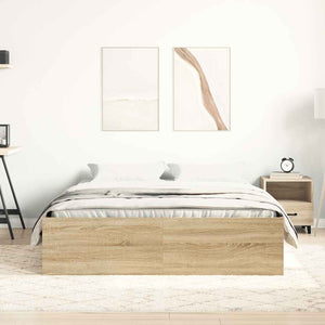 vidaXL Bed Frame Sonoma Oak 120x190 cm