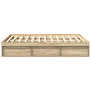 vidaXL Bed Frame Sonoma Oak 120x190 cm