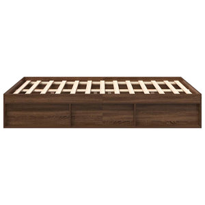 vidaXL Bed Frame Brown Oak Look 120x190 cm
