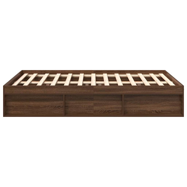 vidaXL Bed Frame Brown Oak Look 120x190 cm