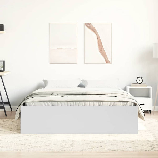 vidaXL Bed Frame White 140x190 cm