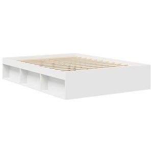 vidaXL Bed Frame White 140x190 cm