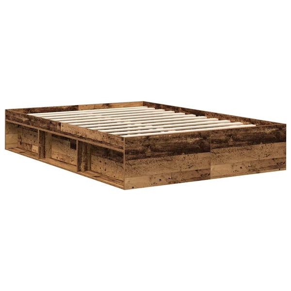 vidaXL Bed Frame Smoked Oak 140x190 cm
