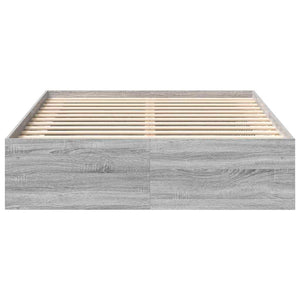 vidaXL Bed Frame Grey Sonoma 140x190 cm