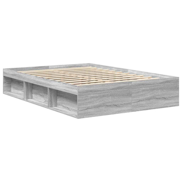 vidaXL Bed Frame Grey Sonoma 140x190 cm