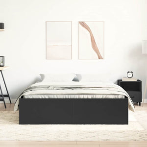 vidaXL Bed Frame Black 135x190 cm