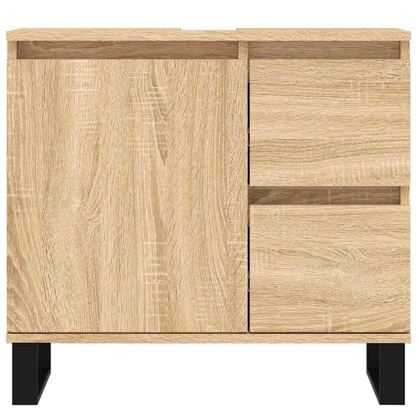 vidaXL Bed Frame Grey Sonoma 135x190 cm