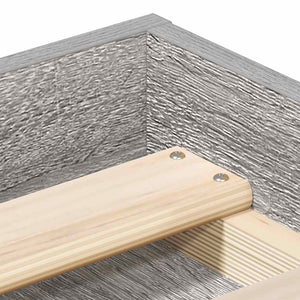 vidaXL Bed Frame Grey Sonoma 135x190 cm