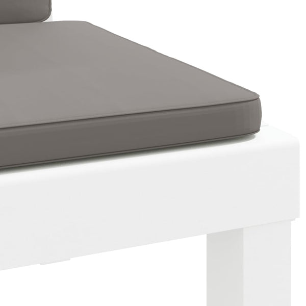 vidaXL 3-piece Garden Lounge Set with Cushions White PP