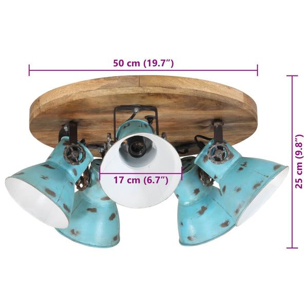 vidaXL Ceiling Lamp 25 W Blue 50x50x25 cm E27
