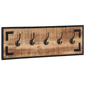vidaXL Coat Racks 2 pcs 80x8x25 cm Rough Solid Mango Wood