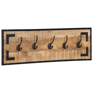 vidaXL Coat Racks 2 pcs 80x8x25 cm Rough Solid Mango Wood