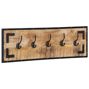 vidaXL Coat Racks 2 pcs 80x8x25 cm Rough Solid Mango Wood