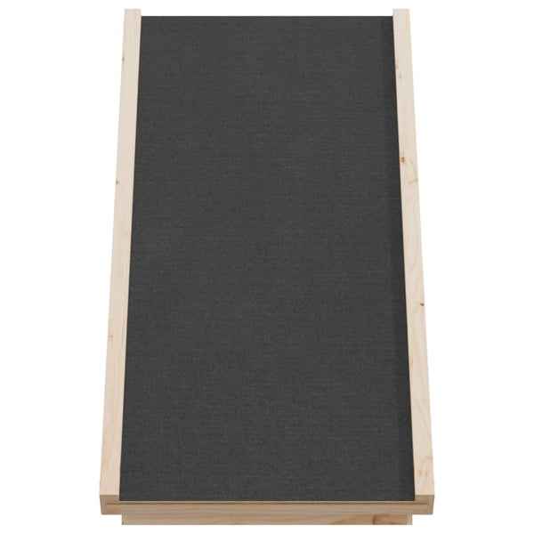 vidaXL Dog Ramp Grey 70x35 cm Solid Fir Wood