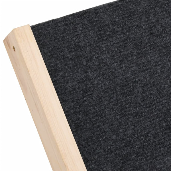 vidaXL Dog Ramp Grey 70x35 cm Solid Fir Wood
