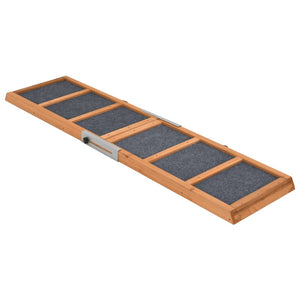 vidaXL Dog Ramp Grey 120x30 cm Solid Fir Wood