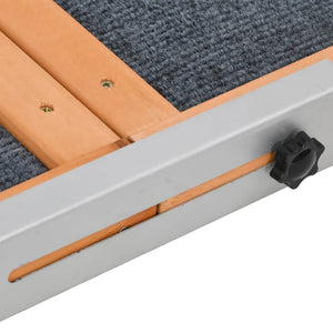 vidaXL Dog Ramp Grey 120x30 cm Solid Fir Wood