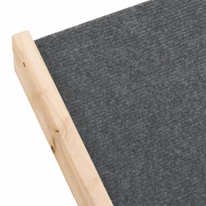 vidaXL Dog Stairs Grey 105x47 cm Solid Fir Wood
