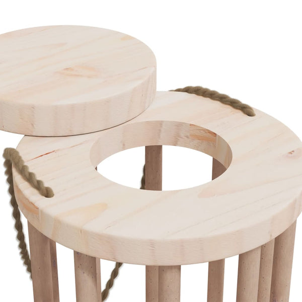 vidaXL Hay Rack for Rabbits Ø15x25.5 cm Solid Firwood