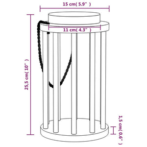vidaXL Hay Rack for Rabbits Ø15x25.5 cm Solid Firwood