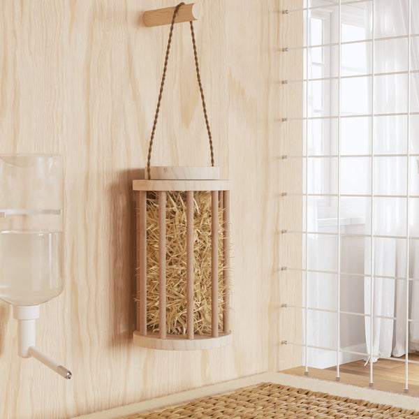 vidaXL Hay Rack for Rabbits Ø15x25.5 cm Solid Firwood