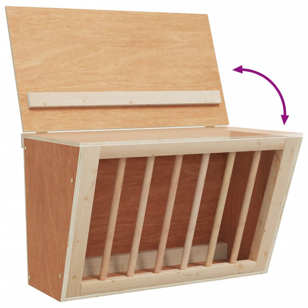 vidaXL Hay Rack for Rabbits 37x18.5x23 cm Solid Fir Wood