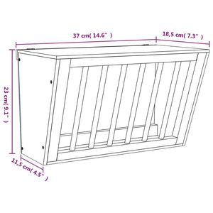 vidaXL Hay Rack for Rabbits 37x18.5x23 cm Solid Fir Wood