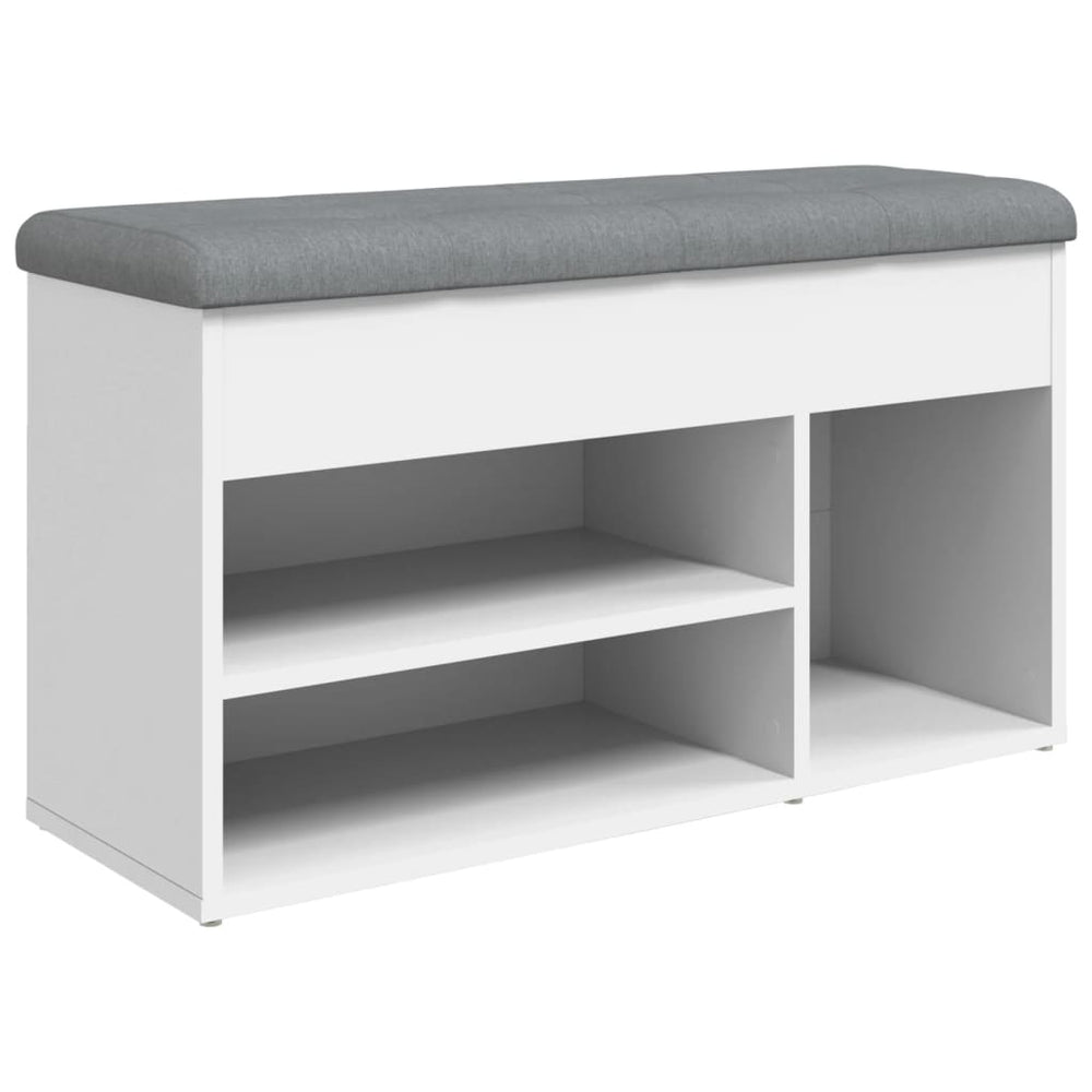 Schuhbank Weiß mit Stauraum