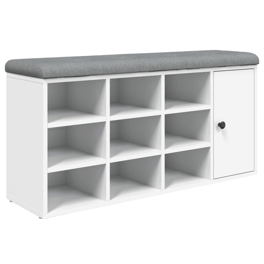 Schuhbank Weiß 102 cm mit Stauraum