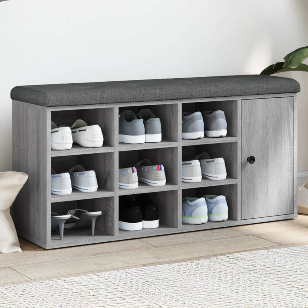 Schuhbank Grau Sonoma 102 cm
