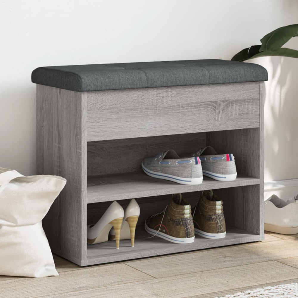 Schuhbank Grau Sonoma 62 cm